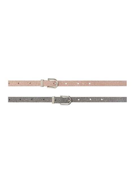 Grey And Pink 2 Pack Belts